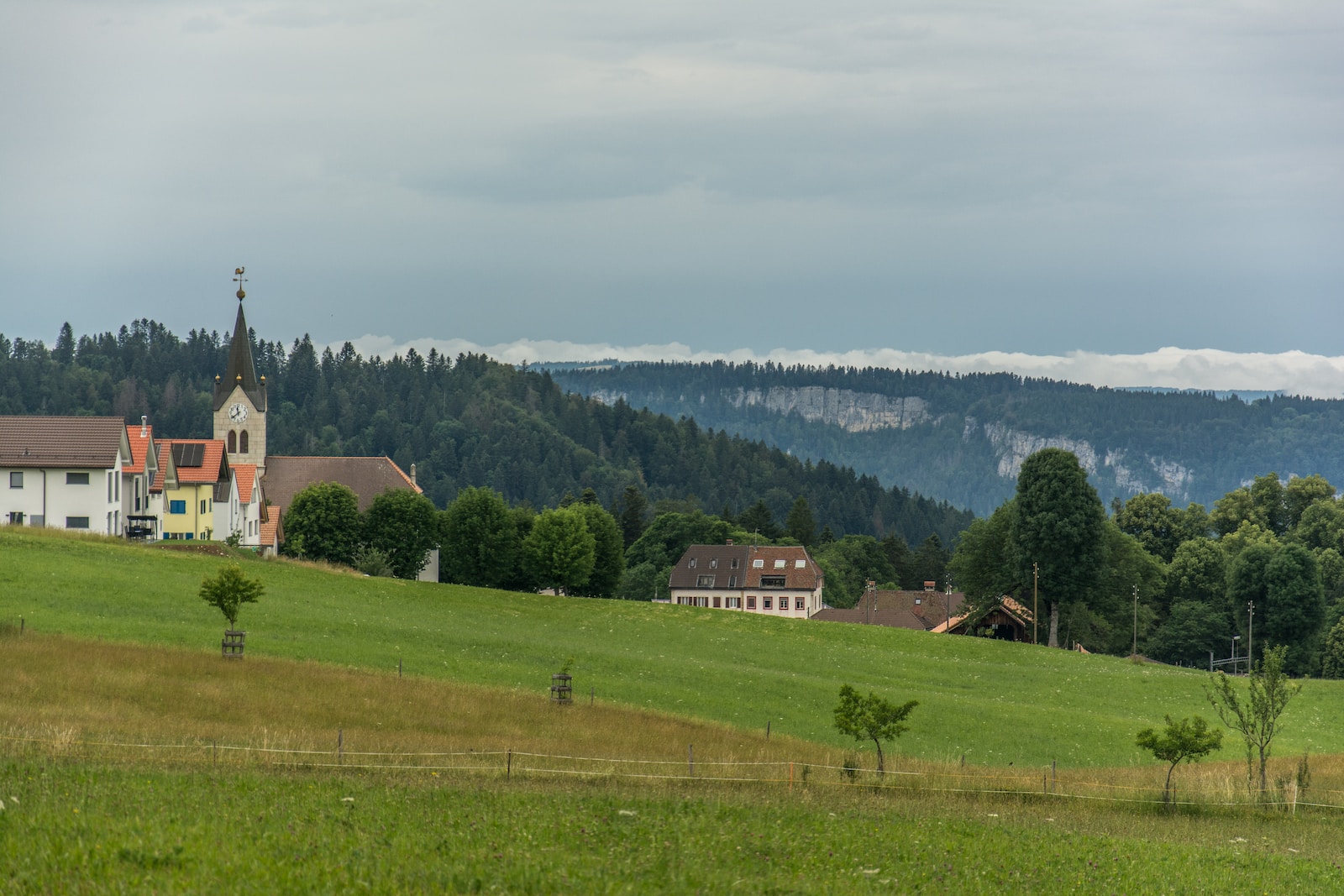 a church in a valley